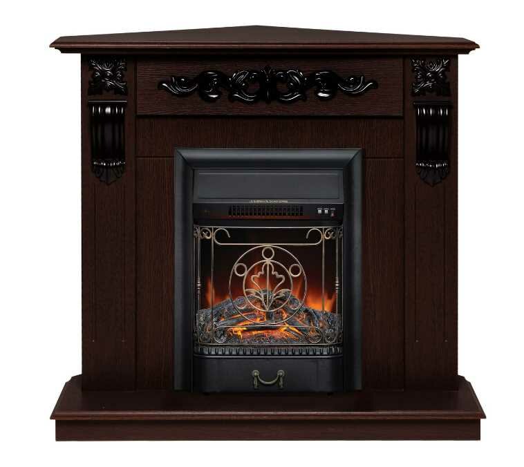 Камин RealFlame Dominica Corner DN с очагом Majestic Lux Black