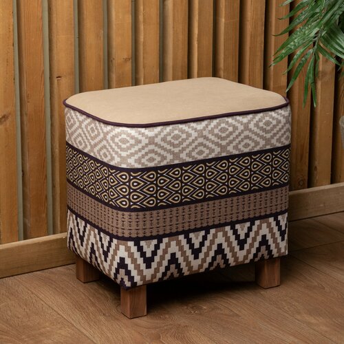 Пуфик для прихожей Tucan велюр Ethnos 40 х 30 х 40 коричневый прямоугольный пуф