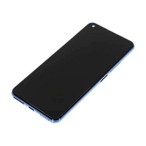Дисплей для Xiaomi Mi 11 Lite 5G / Mi 11 Lite 4G / Mi 11 Lite 5G NE (в сборе с тачскрином) в рамке, синий, TFT дисплей для xiaomi mi 11 lite с тачскрином черный amoled