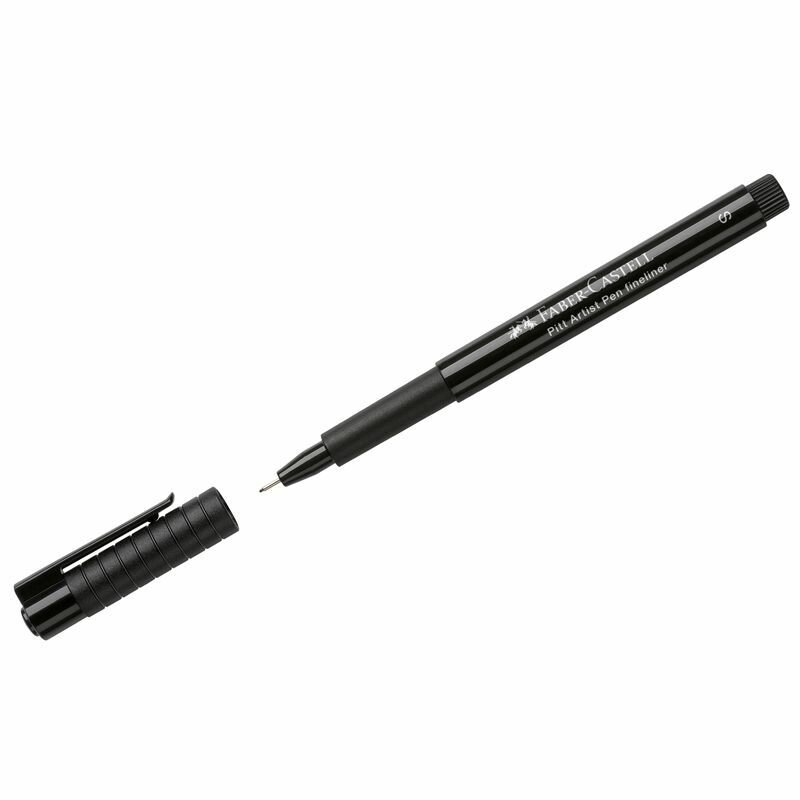 Ручка капиллярная Faber-Castell "Pitt Artist Pen Fineliner S" цвет 199 черный, S0,3мм, игольчатый пишущий узел