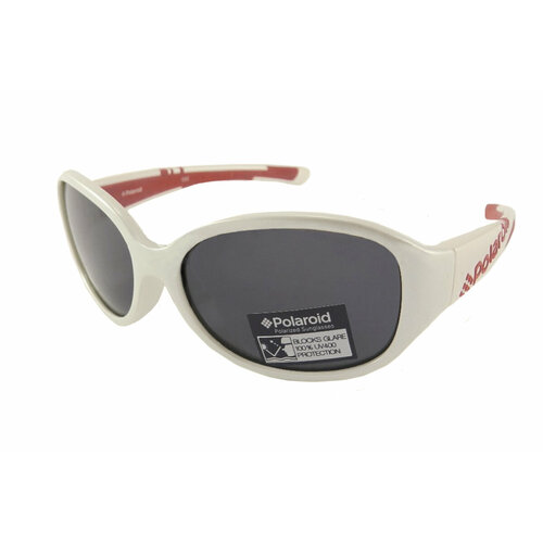 Солнцезащитные очки Polaroid, белый солнцезащитные очки 98758181240 овальные складные с защитой от уф для женщин розовый