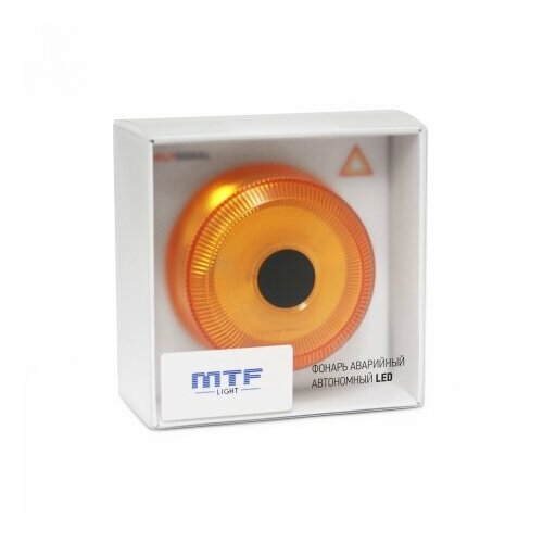 фото Фонарь аварийный автономный светодиодный mtf light серия help signal янтарный свет, желтый корпус, с батареей, ip65, шт.