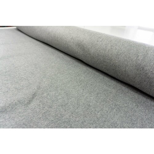 Ткань Пальтовая шерсть серый меланж 60 см. Ткань для шитья