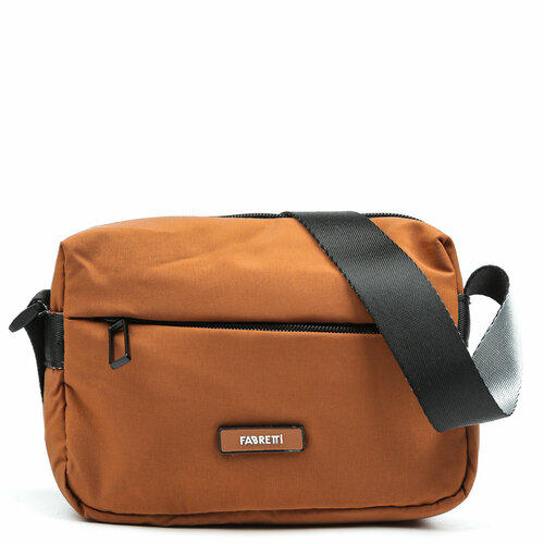 фото Сумка кросс-боди fabretti y8003s-12, фактура гладкая, коричневый