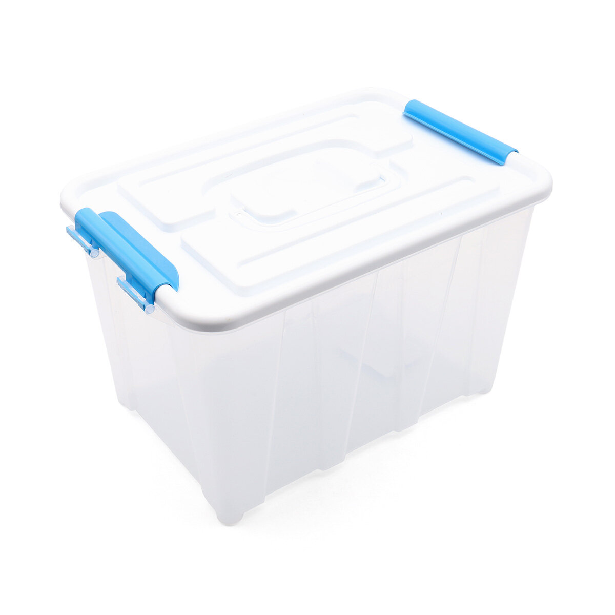 Контейнер для хранения пластмассовый с крышкой и ручками 6 л, 285*190*180 мм (белый)