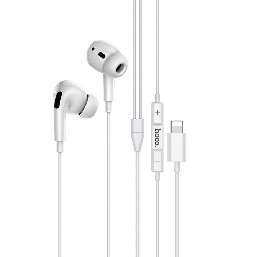 Наушники внутриканальные HOCO M111 Pro Primero 8pin Lightning 1.2m белые