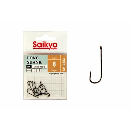 фото Крючки saikyo kh-9282 bn long shank №8 ( 1 упк. по 10 шт.)
