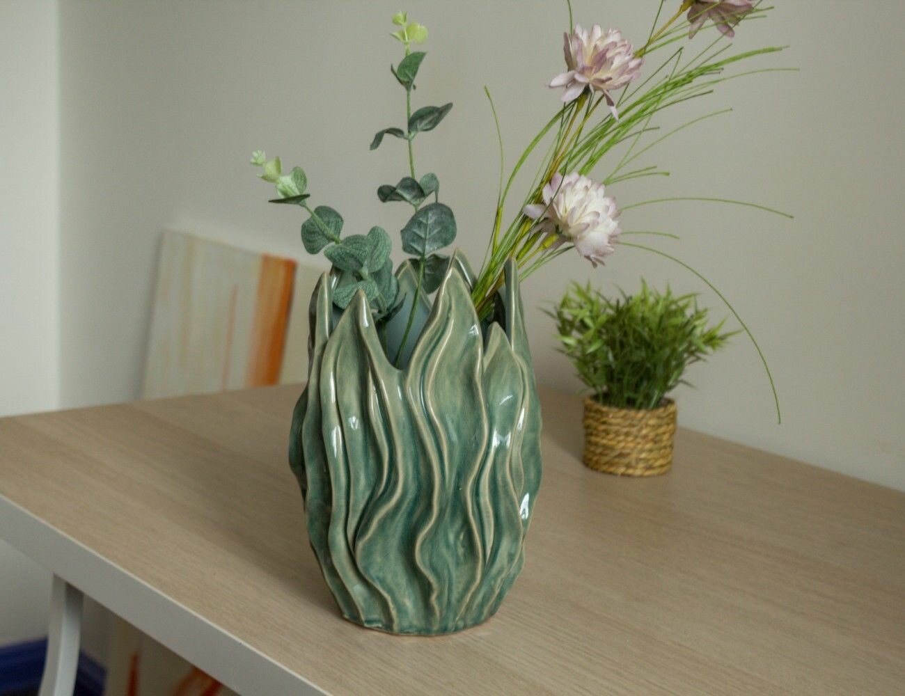 Декоративная ваза фиамма БЛЮ, керамика, 21х15 см, EDG 016848-84