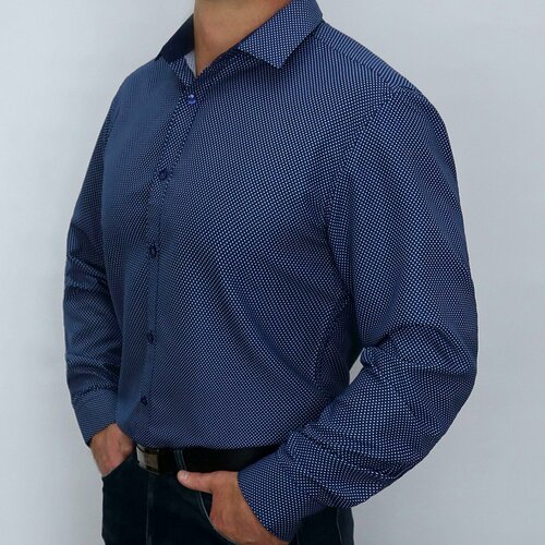 фото Рубашка , размер 3xl, синий westtiger