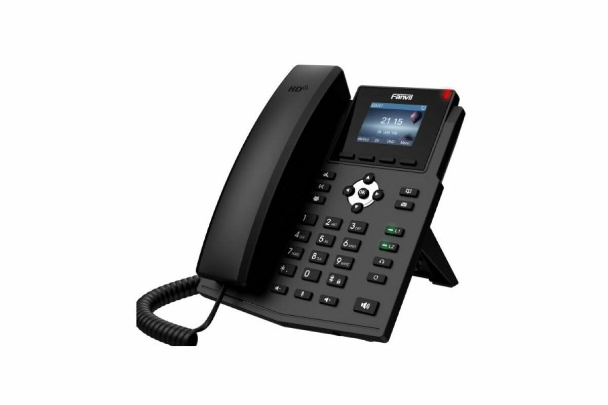IP-телефон Fanvil X3SG Pro, 4 SIP аккаунта, цветной 2,8 дисплей 320x240, конференция на 6 абонентов, поддержка EHS, POE, 1000 Mbps.