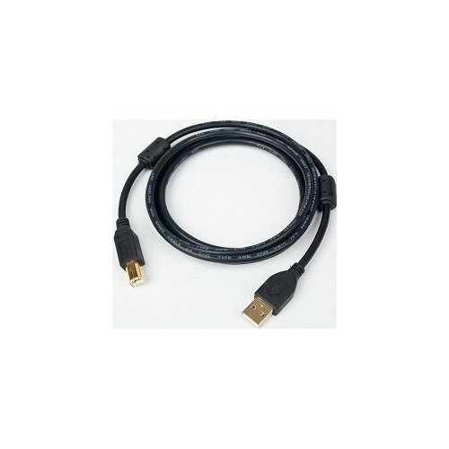 Bion Кабель интерфейсный USB 2.0 AM/BM, позолоченные контакты, ферритовые кольца, 3м, черный (BXP-CCF-USB2-AMBM-030) кабель bion bxp ccf usb2 ambm 018