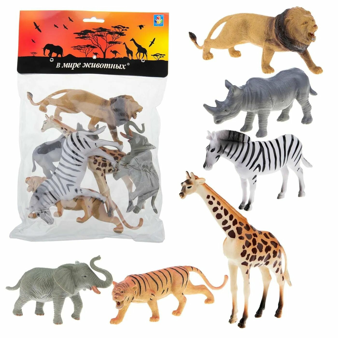 Игровой набор "В мире животных" (6 предметов) (Т50465) 1toy - фото №15