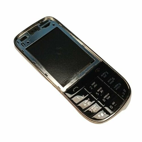 Корпус для Nokia Asha 202/Asha 203 с клавиатурой (Цвет: черный/белый)
