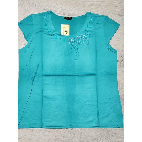 фото Футболка размер 50, голубой barhatiglam