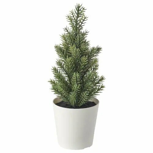IKEA VINTERFINT (икеа винтерфинт) Искусственное растение и кашпо для дома/улицы, рождественская елка зеленый 18 см