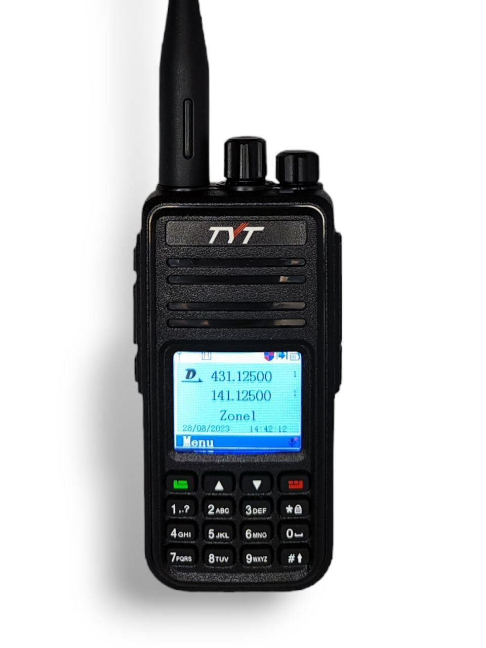 Портативная радиостанция TYT MD-UV380 DMR / Черная с радиусом до 12 км / UHF; VHF