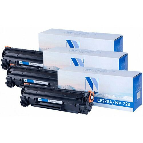 Комплект картриджей для лазерного принтера NVP NV-CE278A/728-SET3 комплект картриджей для лазерного принтера nvp nv ce278a 728 set3