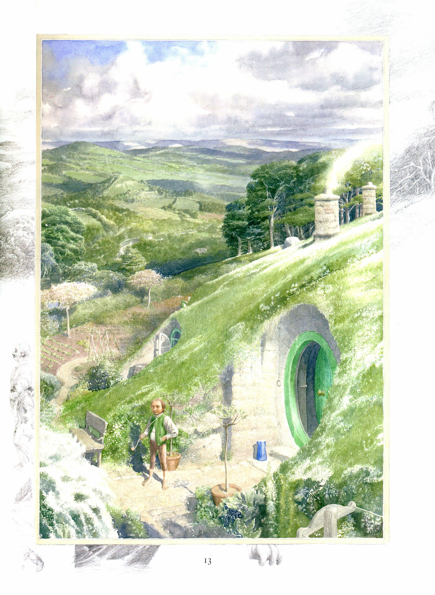 Lee Alan "The Hobbit Sketchbook" мелованная - фото №7