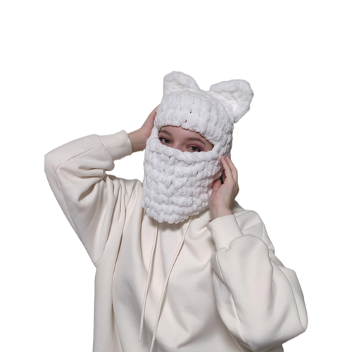 фото Балаклава , размер 48, белый волпоз