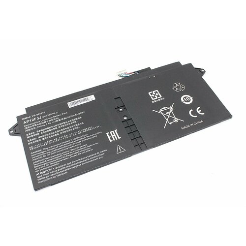 Аккумулятор для ноутбука Acer s7-391-682 (AP12F3J) 7.6V 5000mAh OEM аккумуляторная батарея iqzip для ноутбука acer aspire s7 391 7 4v 4680mah 35wh ap12f3j