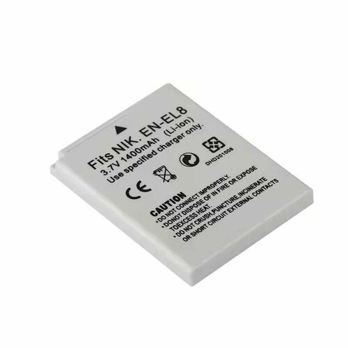 en el8 enel8 camera battery for nikon coolpix p1 p2 l1 l2 s1 s2 s3 s4 s5 s6 s7 s7c s8 s9 s51 s50 s52 en el8 1400mah batteries Аккумуляторная батарея для фотоаппарата Nikon Coolpix P1 (EN-EL8) 3.7V 1400mAh