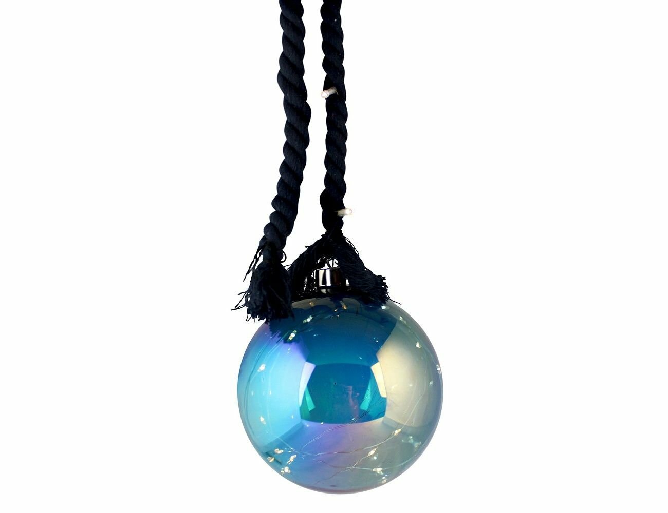 Светящийся шар на канатике люсьель ДЮ сьель, стекло, 15 теплых белых микро LED-огней, 14 см, Peha Magic GF-22085