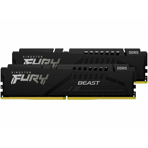Модуль памяти Kingston Fury Beast Black EXPO DDR5 DIMM 6000MHz PC-48000 CL36 - 64Gb Kit 2х32Gb KF560C36BBEK2-64 31720₽