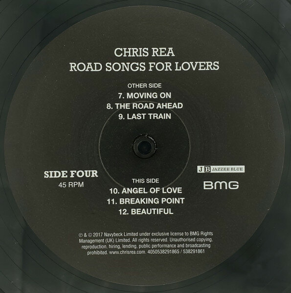 Chris Rea ‎- Road Songs For Lovers Виниловая пластинка BMG - фото №3