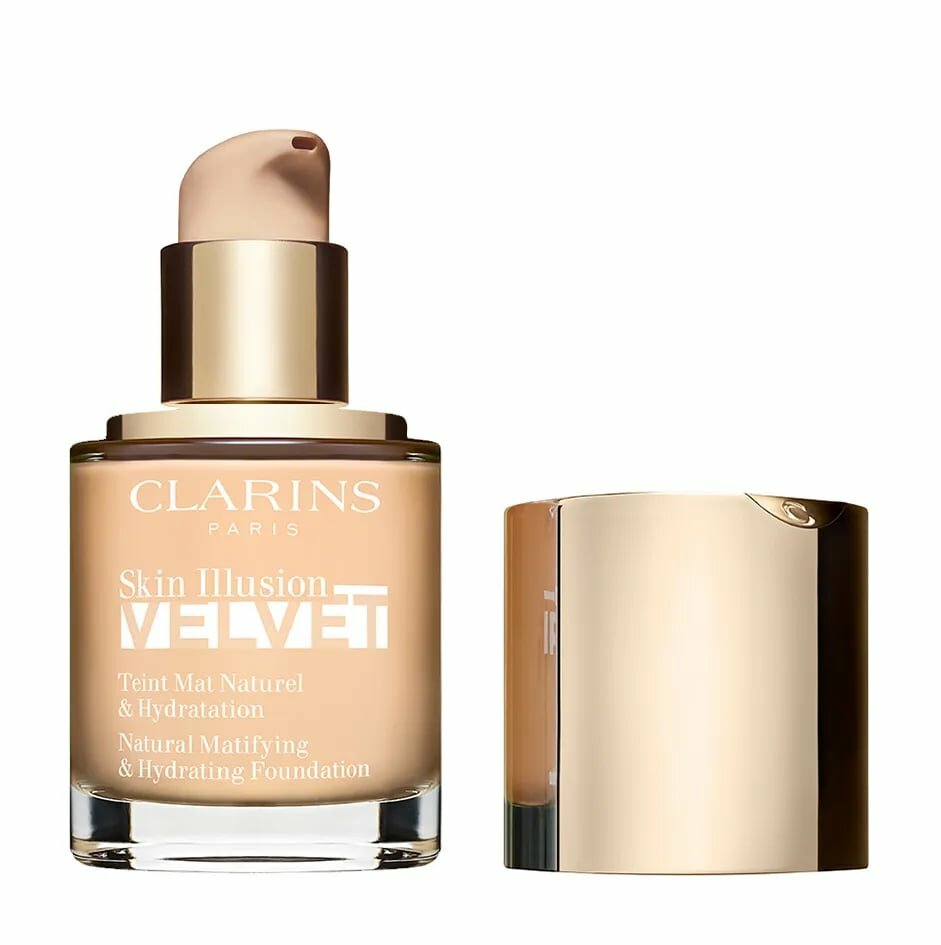 Увлажняющий тональный крем с матовым покрытием 100.3N shell Clarins Skin Illusion Velvet Natural Matifying&Hydrating Foundation