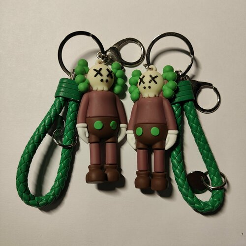 Брелок KAWS, 2 шт., бежевый, коричневый