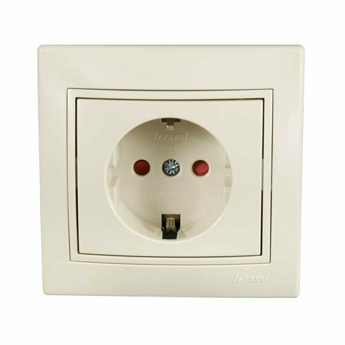 Розетка LEZARD MIRA с заземлением бежевая 1217₽
