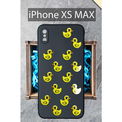 Силиконовый чехол Желтые уточки для iPhone XS MAX / Айфон XС макс силиконовый чехол лев для iphone xs max айфон xс макс