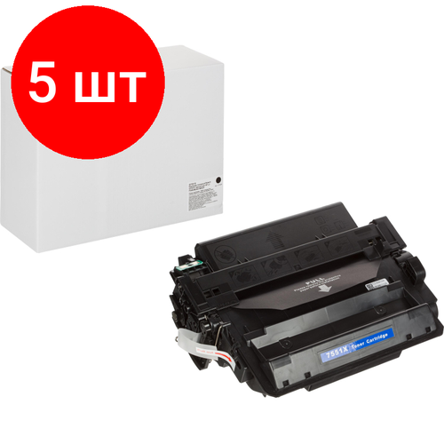 Комплект 5 штук, Картридж лазерный Retech Q7551X чер. для HP LJ P3005/M3027/M3035 картридж лазерный комус 51x q7551x черный повышенная емкость для hpp3005 m3027