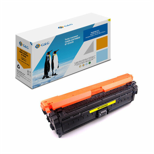 Cartridge G&G 651A для HP CLJ M775, с чипом (16 000стр.), желтый (аналог CE342A) картридж nv print ce342a 651a желтый для hp 16000 стр желтый