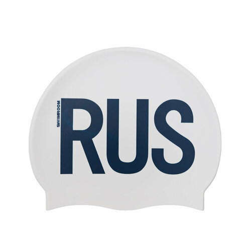 фото Силиконовая шапочка для плавания / бассейна swimroom "rus / russia / россия", цвет белый