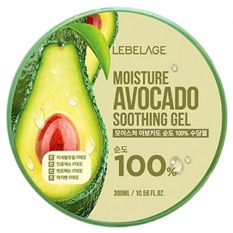 Гель для тела успокаивающий с авокадо MOISTURE AVOCADO 100% SOOTHING GEL 300 мл, Lebelage, 8809809802172