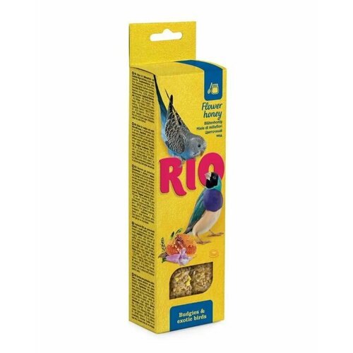 RIO Палочки для волнистых попугаев и экзотов с Медом, 80 г, 3 уп