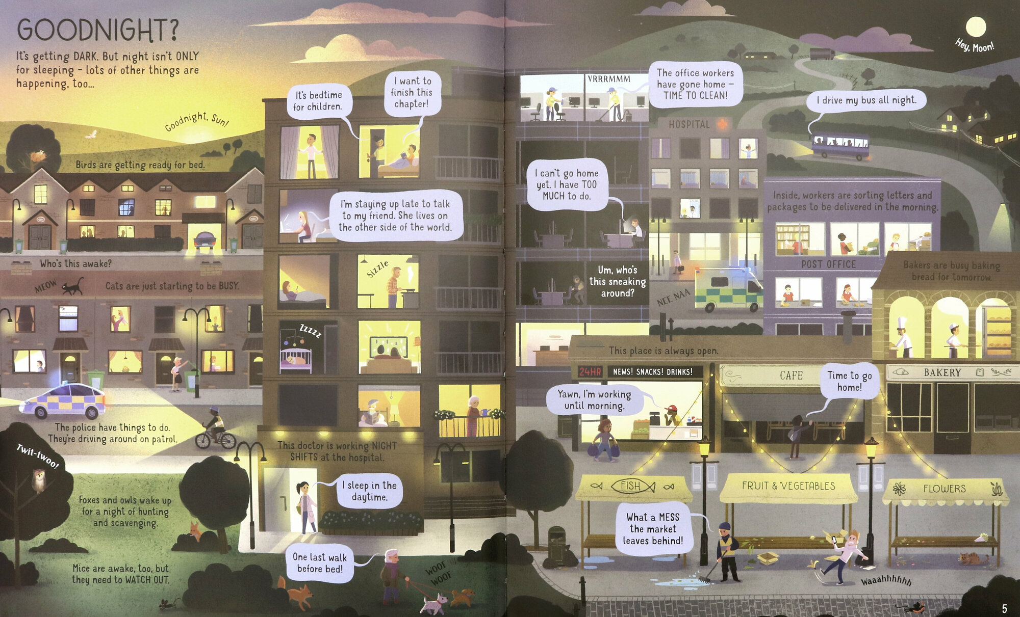 The Usborne Book of Night Time - фото №7