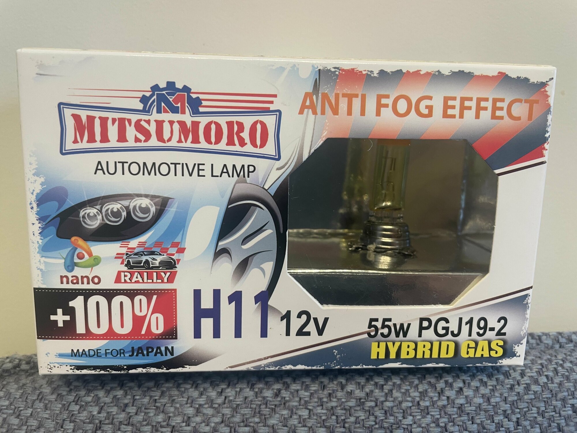 Галогеновая лампа Mitsumoro H11 12V 55W PGJ19-2 +100% ANTI FOG EFFECT