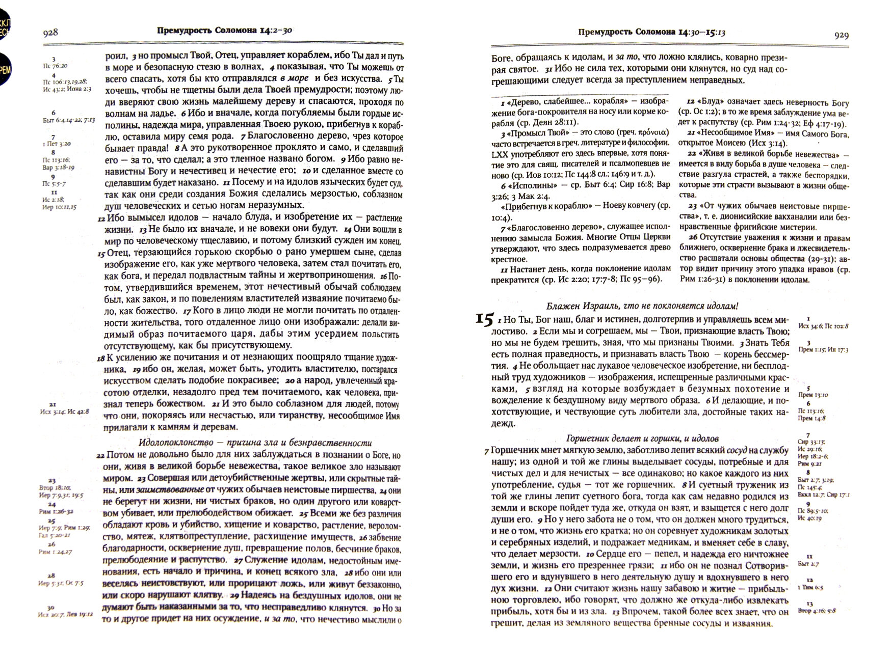 Библия. Книги Священного Писания Ветхого и Нового Завета. В Синодальном переводе с комментариями - фото №4