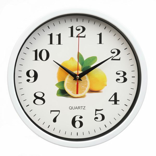 Часы настенные, серия: Кухня, "Лимоны", плавный ход, d-28 см 9866026