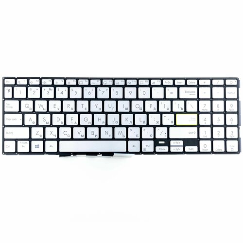 Клавиатура для ноутбука Asus X513EA K513EA, цвет серебристый, с подсветкой, 1 шт.