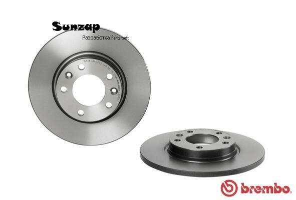 BREMBO 08C30811 08. C308.11_диск тормозной задний!\ Citroen C4 Picasso II, Peugeot 308 1.2-1.6i/2.0HDi 13>