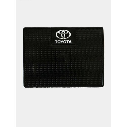 Коврик на панель автомобиля липкий, противоскользящий с логотипом для ТOYOTA / Коврик-липучка на панель автомобиля с логотипом TOYOTA