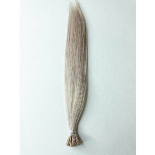 Волосы на капсуле 30-35 см #блонд с розовым оттенком