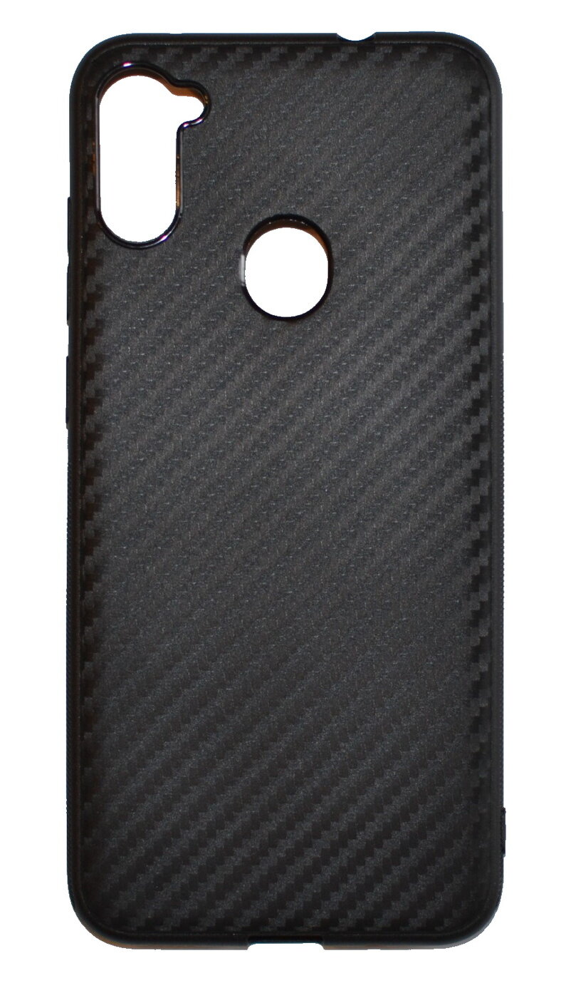 Чехол для Samsung Galaxy A11, карбон TPU, черный