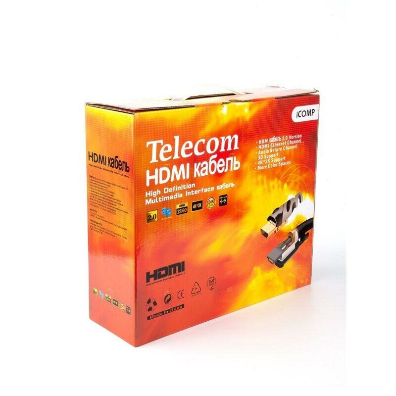 Кабель HDMI-19M --- HDMI-19M ver 2.0 4K*30Hz,15m 2F TELECOM PRO - фото №13