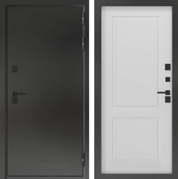 фото Стальная дверь булава "3К терморазрыв ВН10" Букле Темный/609-Белый Софт 8Лев