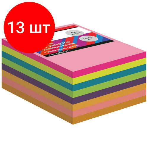 Комплект 13 штук, Стикеры Attache Economy с клеев. краем 38x51 мм, 400 лист, 8 неоновых цв стикеры стикеры attache economy с клеев краем 38x51 мм 400 лист 8 неоновых цв 2 шт