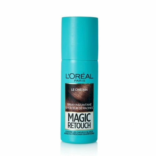 L'Oreal Paris Тонирующий спрей для мгновенного закрашивания отросших корней Magic Retouch, оттенок Каштановый, 75 мл